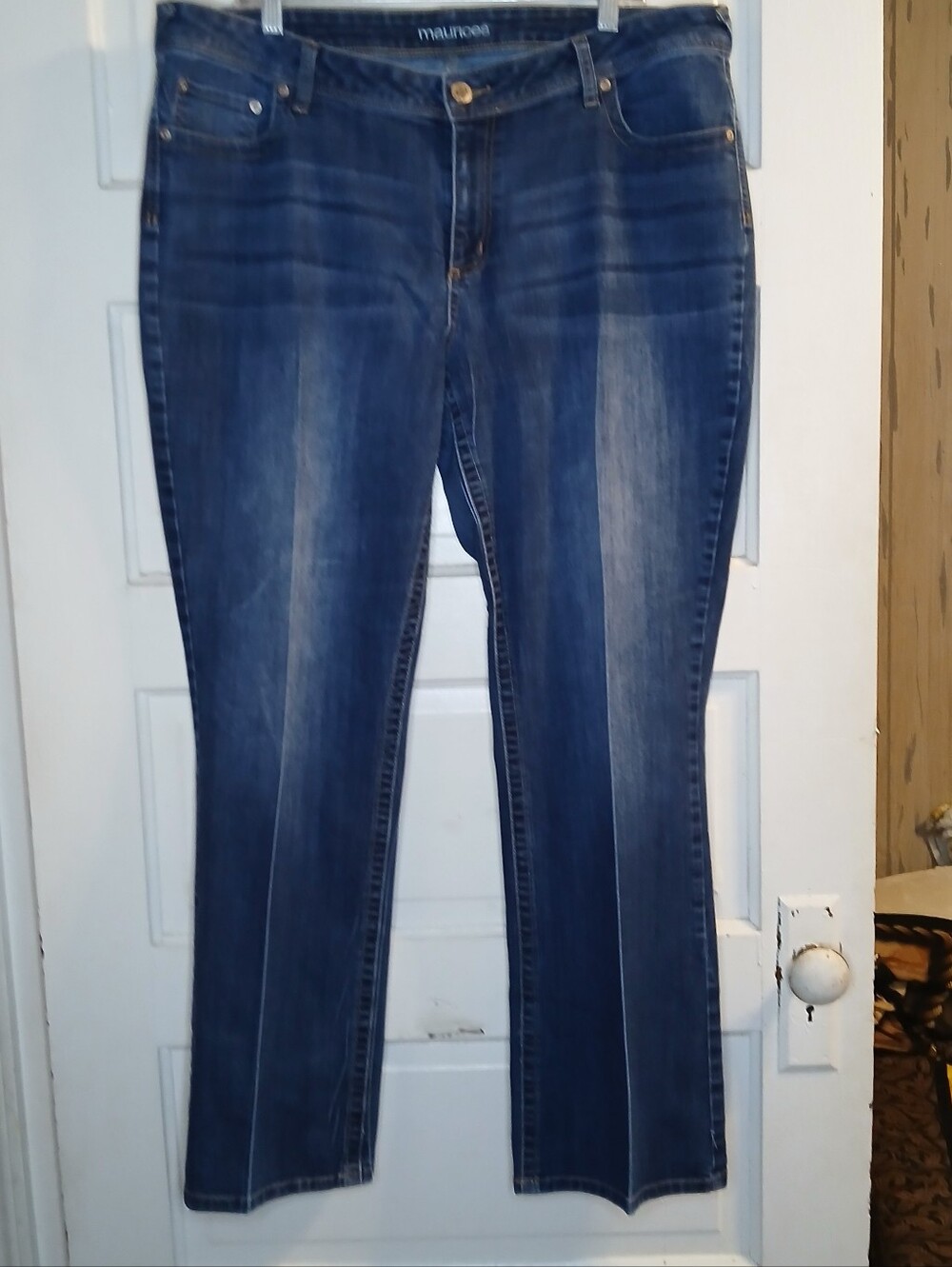 Maurices 18W Regular Bootcut Jeans Womens Plus Size Dark Wash Stretch Denim